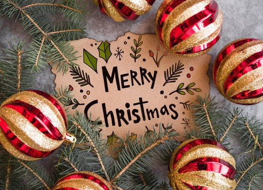 Free Old Paper Mockup With Christmas Concept Psd