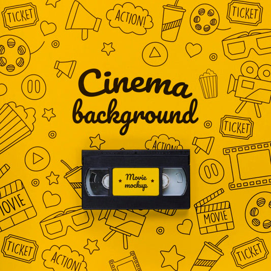 Free Old Tape Cinema Background Concept Psd