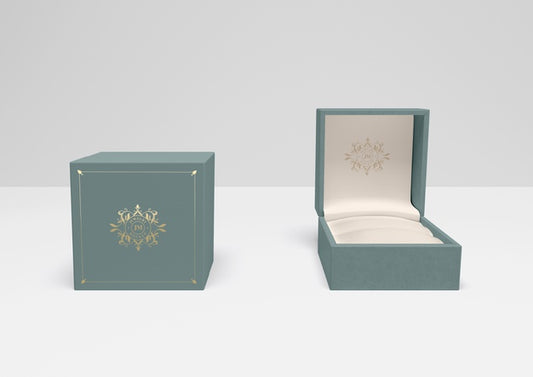 Free Open And Closed Gift Box With Cover Psd