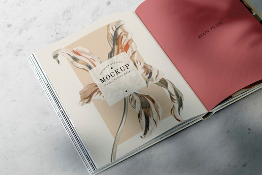 Free Open Book Mockup Psd