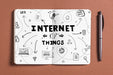 Free Open Book Mockup With Iot Concept Psd