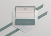 Free Opened Jewelry Box With Golden Symbol And Inscription Psd