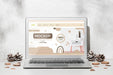 Free Opened Laptop Mockup On The Table Surrounded By Autumn Decor Psd