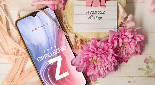 Free Oppo Reno Z Photo Mockup Psd