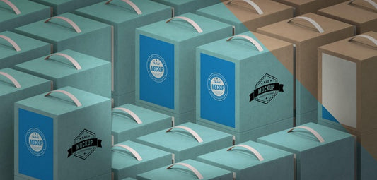 Free Packaging Box Mock-Up Psd