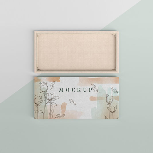 Free Painting Canvas Mock With Linen Fabric Psd