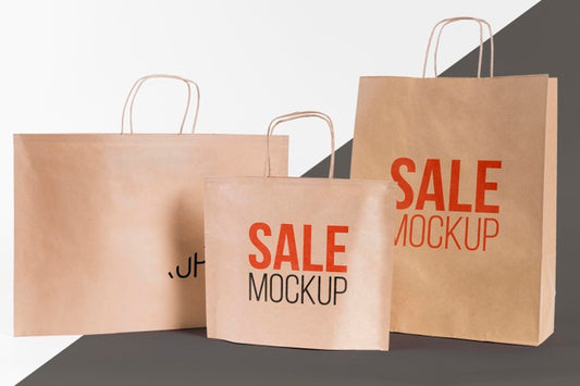 Free Paper Bag Concept With Mock-Up Psd