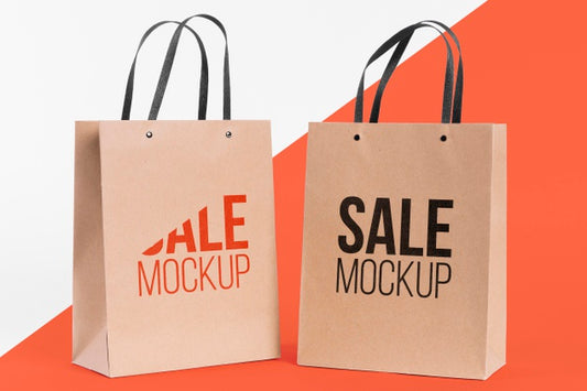 Free Paper Bag Concept With Mock-Up Psd