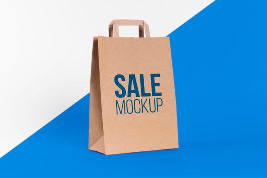 Free Paper Bag Concept With Mock-Up Psd