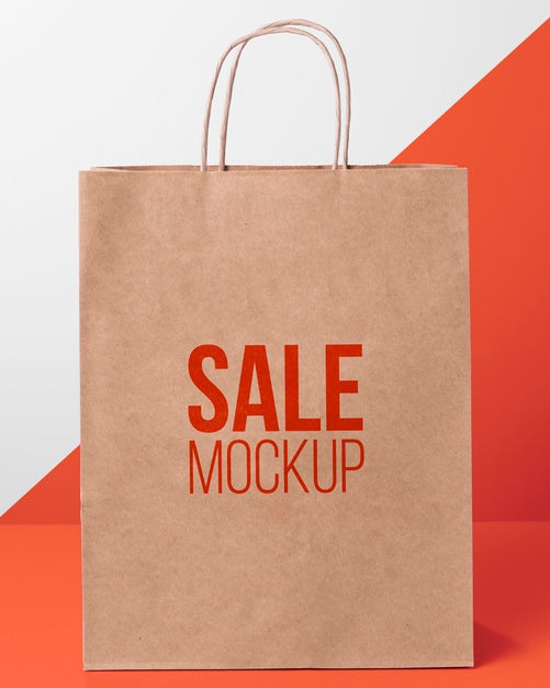Free Paper Bag Concept With Mock-Up Psd
