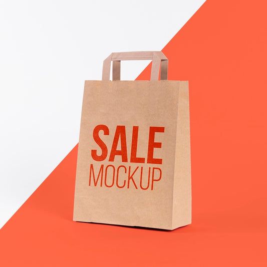 Free Paper Bag Concept With Mock-Up Psd