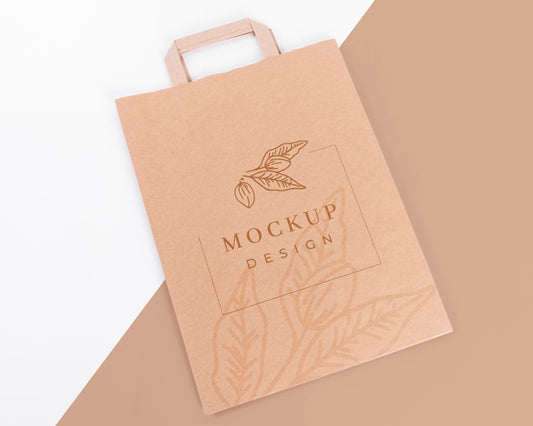 Free Paper Bag Concept With Mock-Up Psd