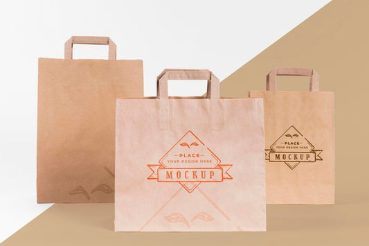 Free Paper Bag Concept With Mock-Up Psd