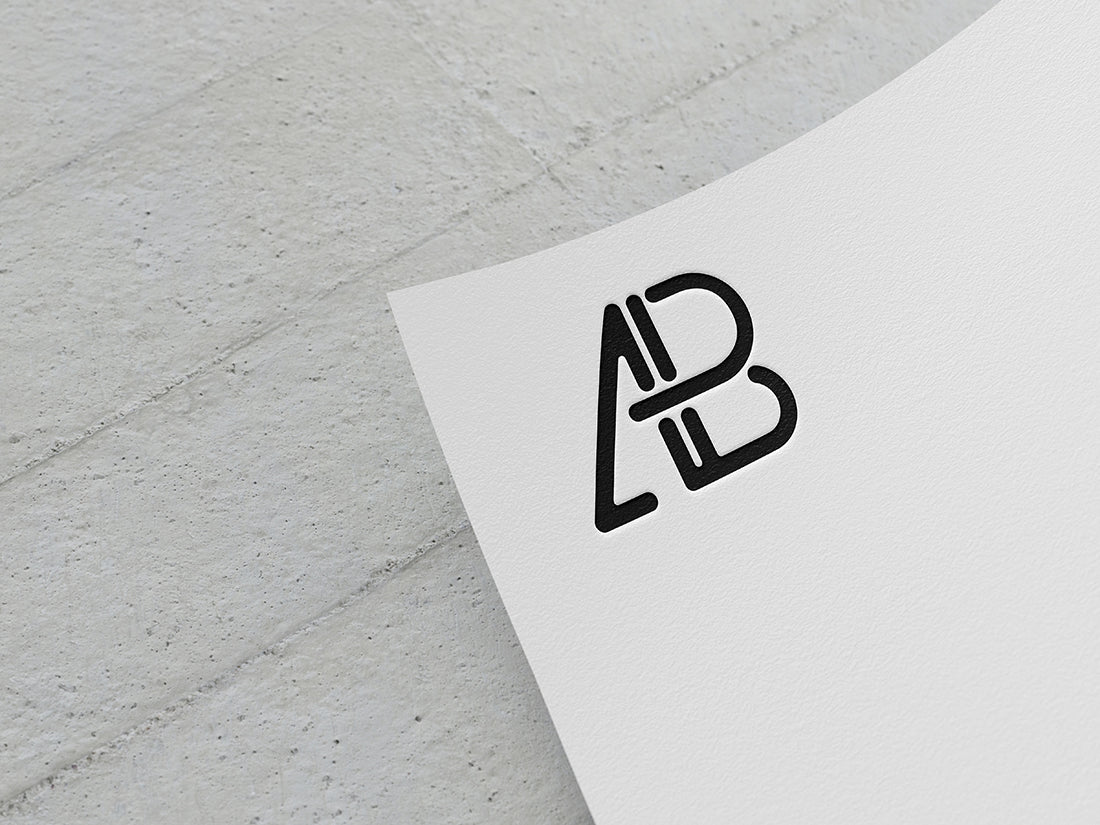 Free Paper Logo Mockup