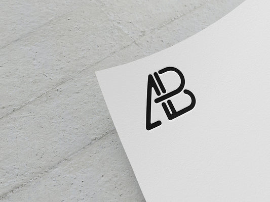 Free Paper Logo Mockup