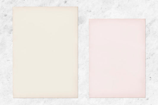 Free Paper Mockup Set On Marble Background Psd
