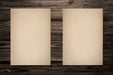 Free Paper Mockup Set On Wood Background Psd