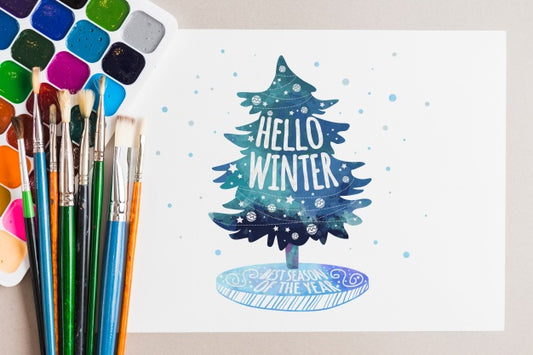 Free Paper Mockup With Artist Concept Psd