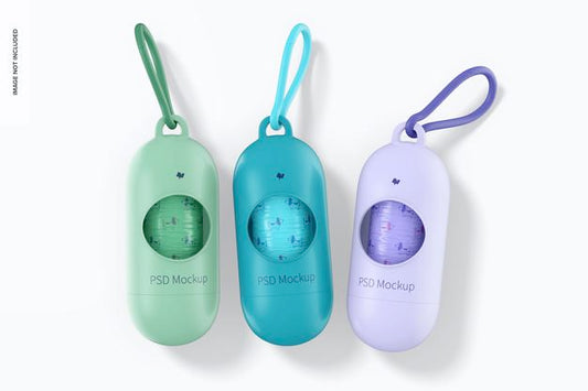 Free Pet Bag Dispensers Mockup Psd