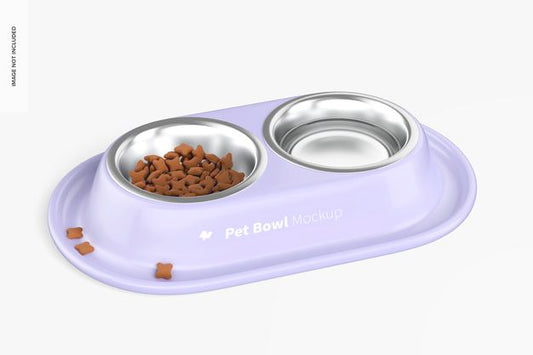 Free Pet Bowl Mockup, Front View Psd