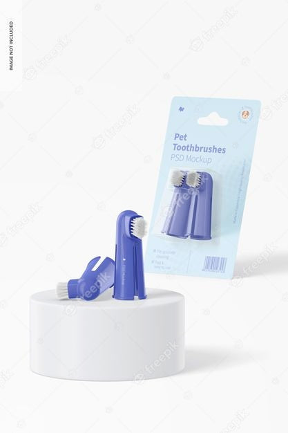 Free Pet Toothbrushes Mockup 02 Psd