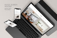 Free Phone And Notebook Screen - Device Mockup Psd
