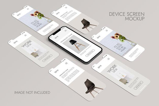 Free Phone And Screen - Ui Ux App Presentation Mockup Psd