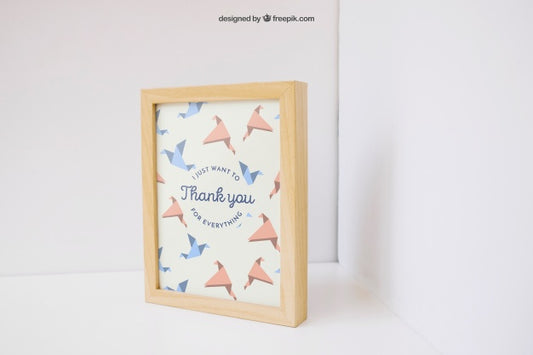 Free Photo Frame Mockup In Corner Of Room Psd