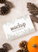 Free Pinecones And Fruit Autumn Mock-Up Psd