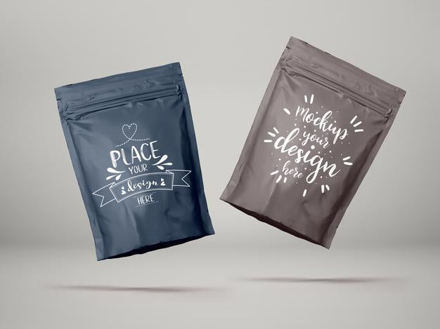 Free Plastic Bag, Foil Pouch Bag Packaging. Package For Branding And Identity. Psd