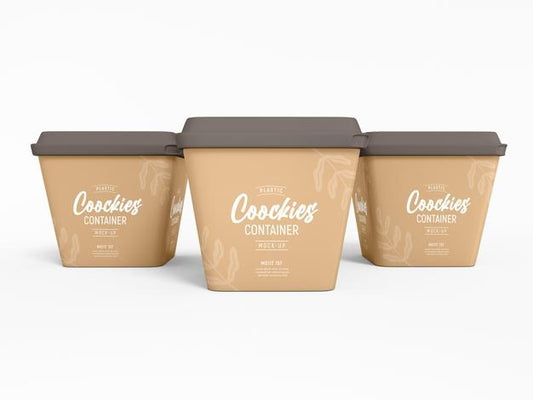 Free Plastic Cookie Container Packaging Mockup Psd