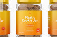 Free Plastic Cookie Jar Mockup, Close Up Psd