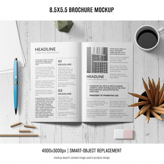 Free Portrait Brochure Mockup Psd