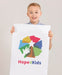 Free Portrait Of Young Boy Holding Mock-Up Sign Psd