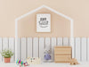 Free Poster Frame In Kids Room Psd Mockup Psd