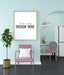 Free Poster Frame In Living Room Mockup Psd