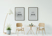 Free Poster Frame In Living Room Mockup Psd