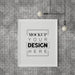 Free Poster Frame In Living Room Mockup Psd
