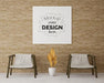 Free Poster Frame In Living Room Mockup Psd
