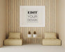 Free Poster Frame In Living Room Mockup Psd
