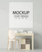 Free Poster Frame In Living Room Mockup Psd