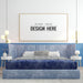 Free Poster Frame In Living Room Mockup Psd