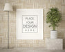 Free Poster Frame In Living Room Mockup Psd