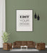 Free Poster Frame In Living Room Mockup Psd