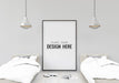 Free Poster Frame In Living Room Psd Mockup Psd