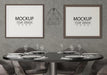 Free Poster Frame In Living Room Psd Mockup Psd