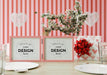 Free Poster Frame In Living Room Psd Mockup Psd