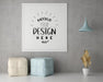 Free Poster Frame In Living Room Psd Mockup Psd