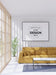 Free Poster Frame In Living Room Psd Mockup Psd