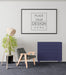 Free Poster Frame In Living Room Psd Mockup Psd